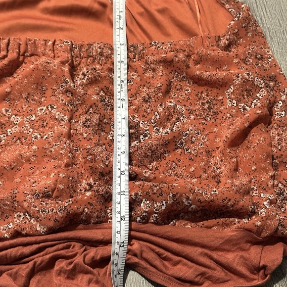 maurices medium Women’s Halter Orange Bodysuit Top Tank Shirt blouse flowy tie - Picture 5 of 9